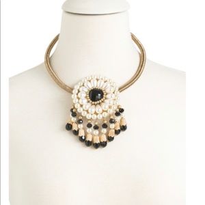 Bronze Collar Pearls and Crystal Fringes